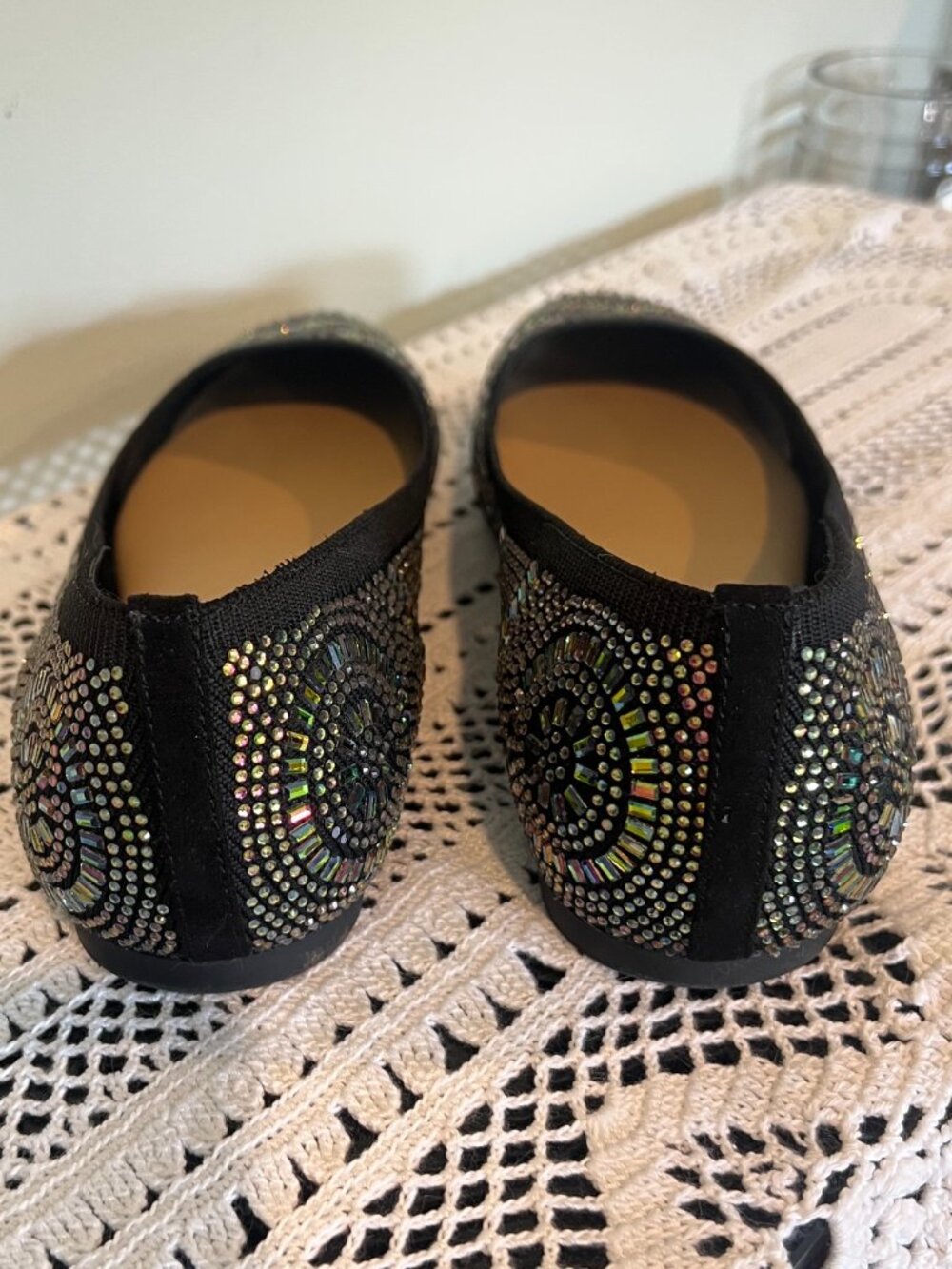 Thalia Sodi Sparkly Studded Flats Size 8 - Picture 3 of 5